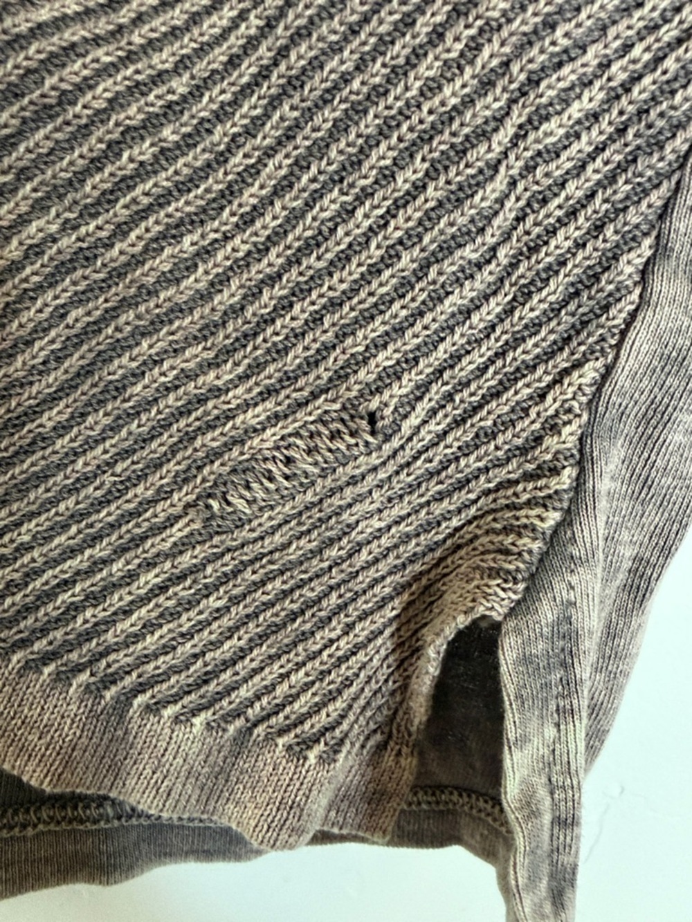 M. Rena Ribbed Long Sleeve Top - Taupe Brown - Picture 5 of 6